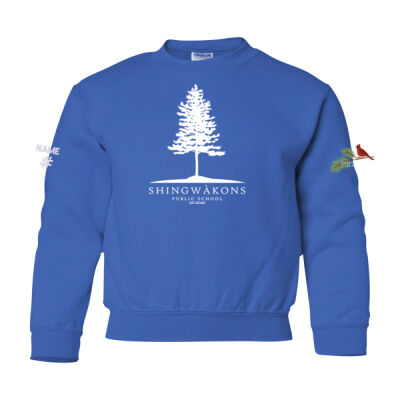 Gildan Youth Tree & Cardinal Printed Crewneckl Thumbnail