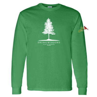 Gildan Unisex Tree & Cardinal Printed Long Sleeve Thumbnail