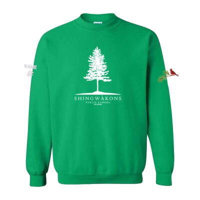 Gildan Unisex Tree & Cardinal Printed Crewneck Thumbnail