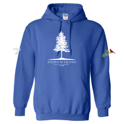 Gildan Unisex Tree & Cardinal Printed Hoodie Thumbnail